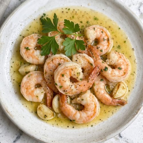 4-Ingredient Creamy Garlic Butter Shrimp