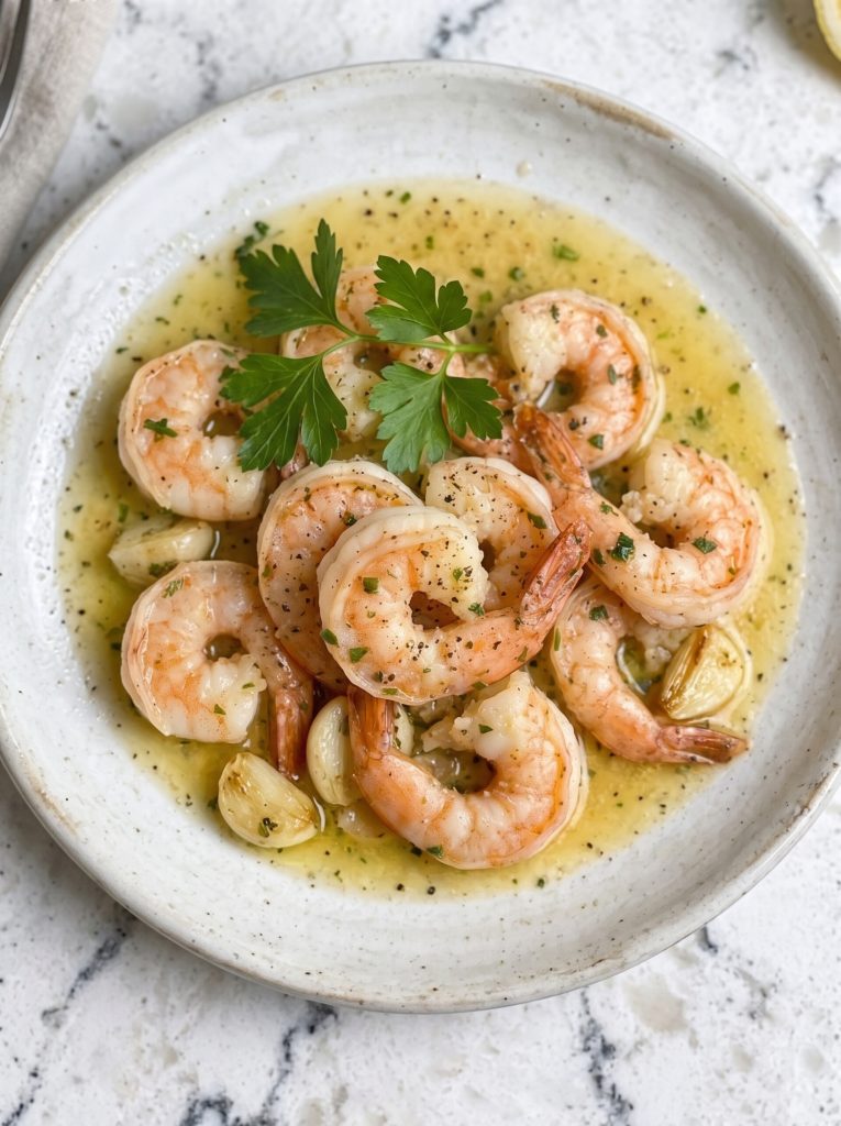 4-Ingredient Creamy Garlic Butter Shrimp