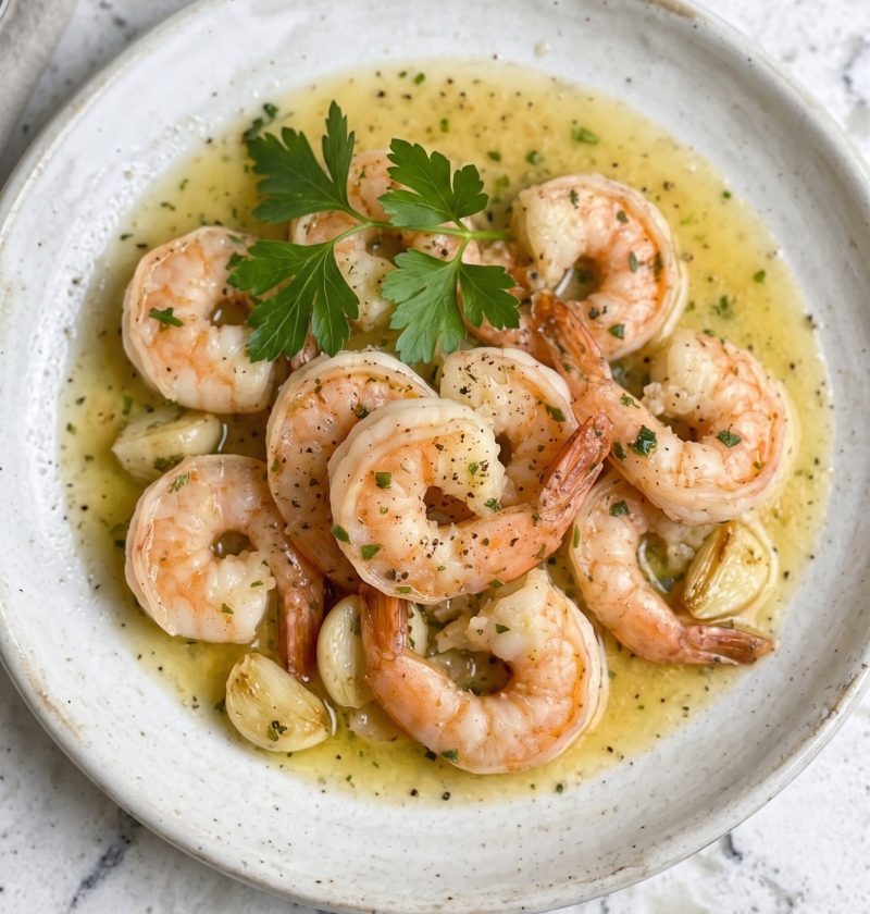 4-Ingredient Creamy Garlic Butter Shrimp