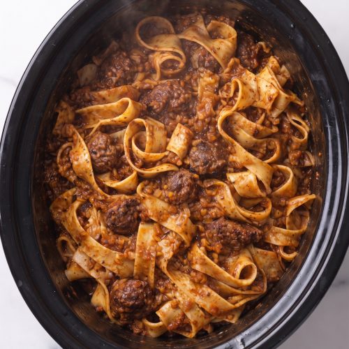 4-Ingredient Slow Cooker Ribbon Noodles
