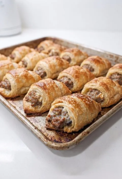Baked Sausage Cream Cheese Crescents
