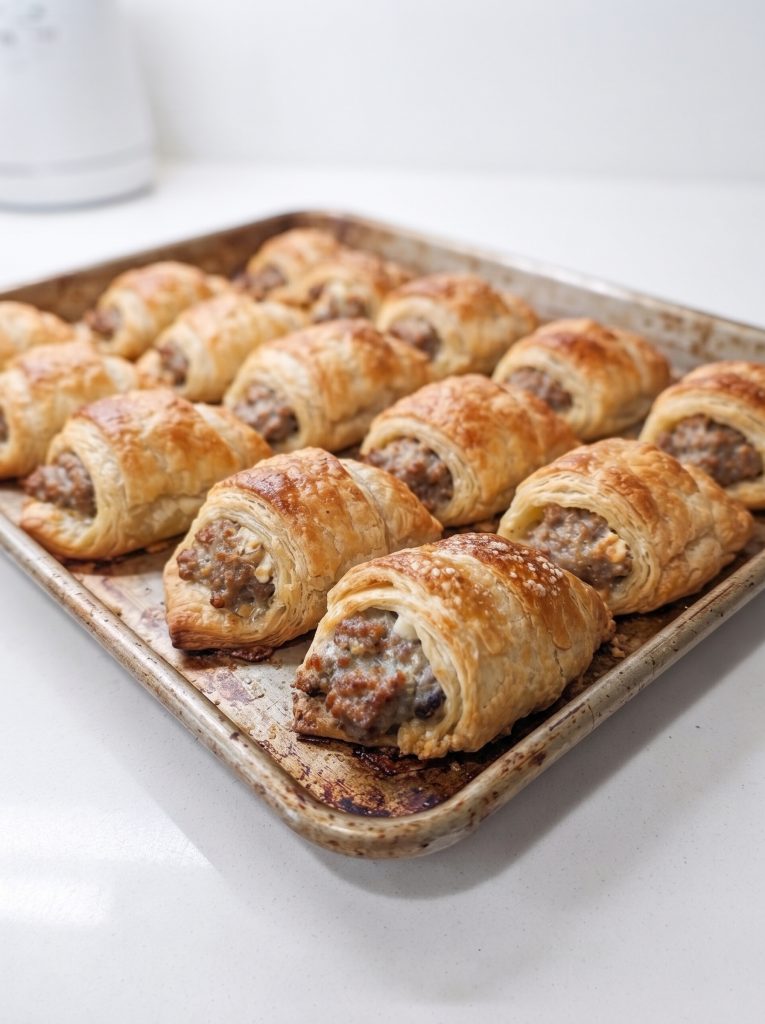 Baked Sausage Cream Cheese Crescents