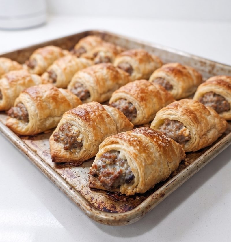 Baked Sausage Cream Cheese Crescents