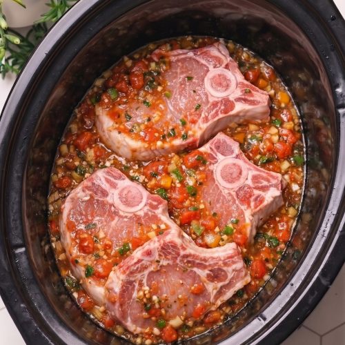 5-Ingredient Slow Cooker Father’s Feast Pork Chops
