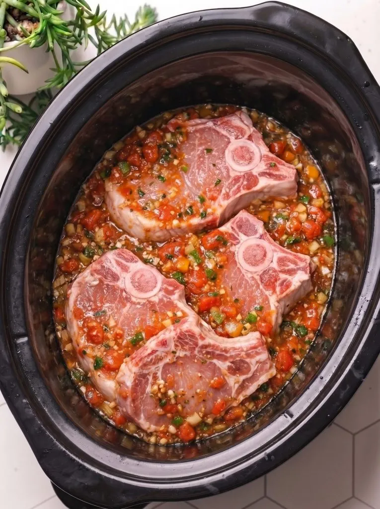 5-Ingredient Slow Cooker Father’s Feast Pork Chops