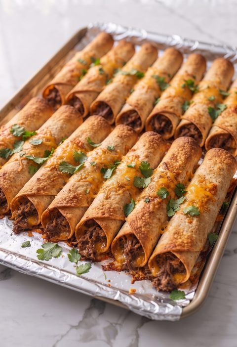 Oven Baked 3-Ingredient Beef Taquitos