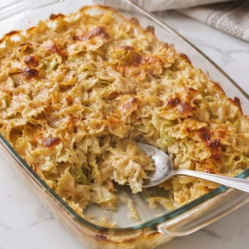 Oven Baked 4-Ingredient Amish Cabbage Noodle Bake