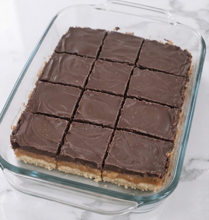 3-Ingredient Chocolate Caramel Bars