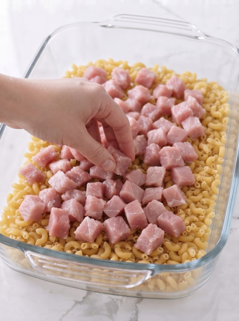 Oven Baked 5-Ingredient Amish Pork Loin Macaroni