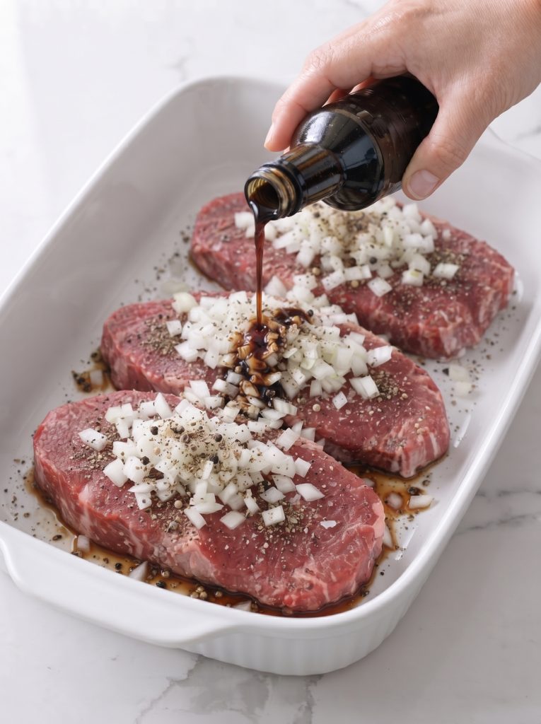 Oven Baked 4-Ingredient Amish Beef and Worcestershire Bake