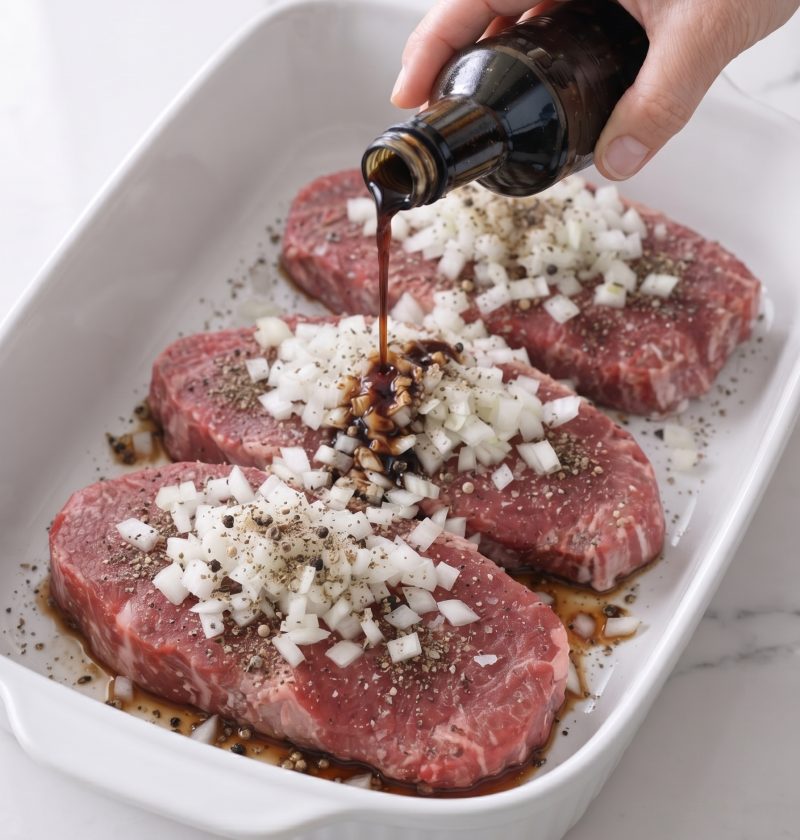 Oven Baked 4-Ingredient Amish Beef and Worcestershire Bake