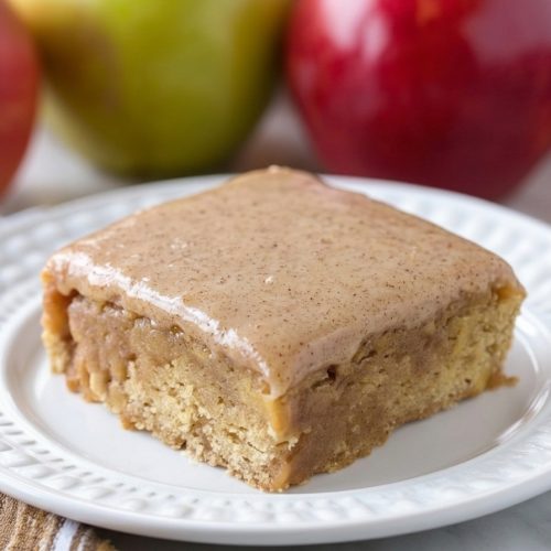 Apple Brownies with Maple Glaze