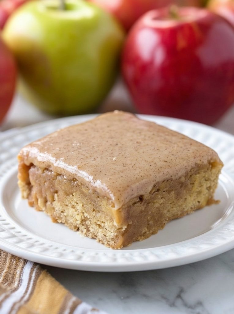 Apple Brownies with Maple Glaze