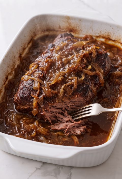 Oven Baked 3-Ingredient Church Ladies Beef and Onion Roast