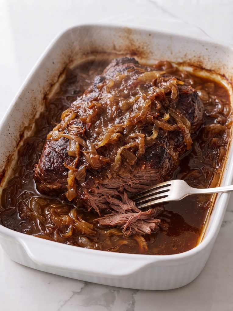Oven Baked 3-Ingredient Church Ladies Beef and Onion Roast