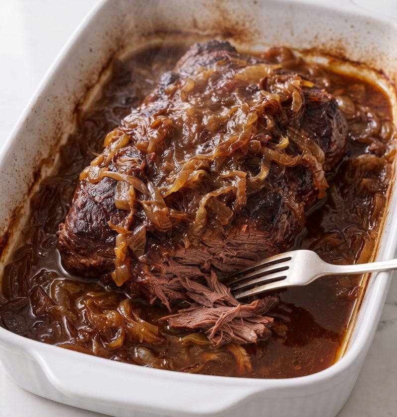 Oven Baked 3-Ingredient Church Ladies Beef and Onion Roast