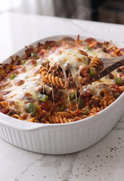 Oven Baked 5-Ingredient Stuffed Pepper Pasta