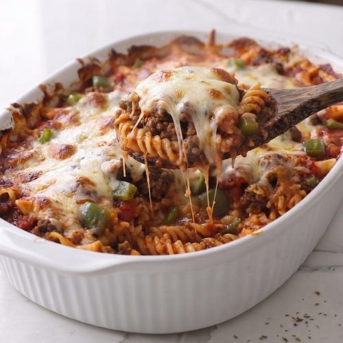 Oven Baked 5-Ingredient Stuffed Pepper Pasta