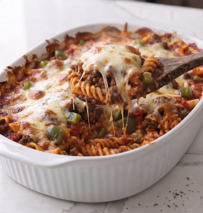 Oven Baked 5-Ingredient Stuffed Pepper Pasta