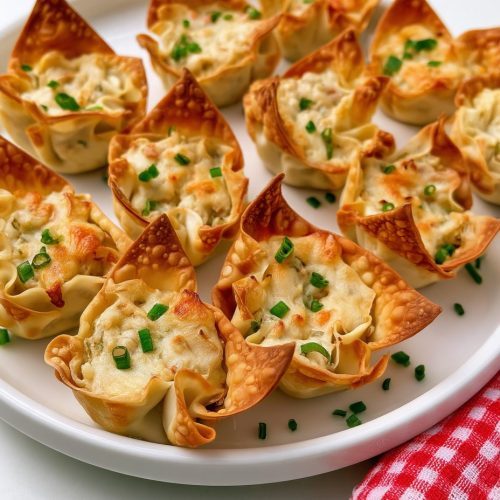 Oven Baked Crispy Wonton Cups