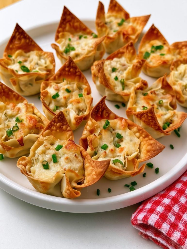Oven Baked Crispy Wonton Cups