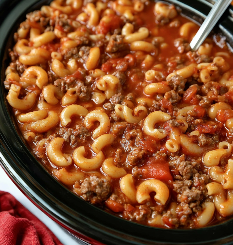 Slow Cooker 4-Ingredient Poor Man Goulash