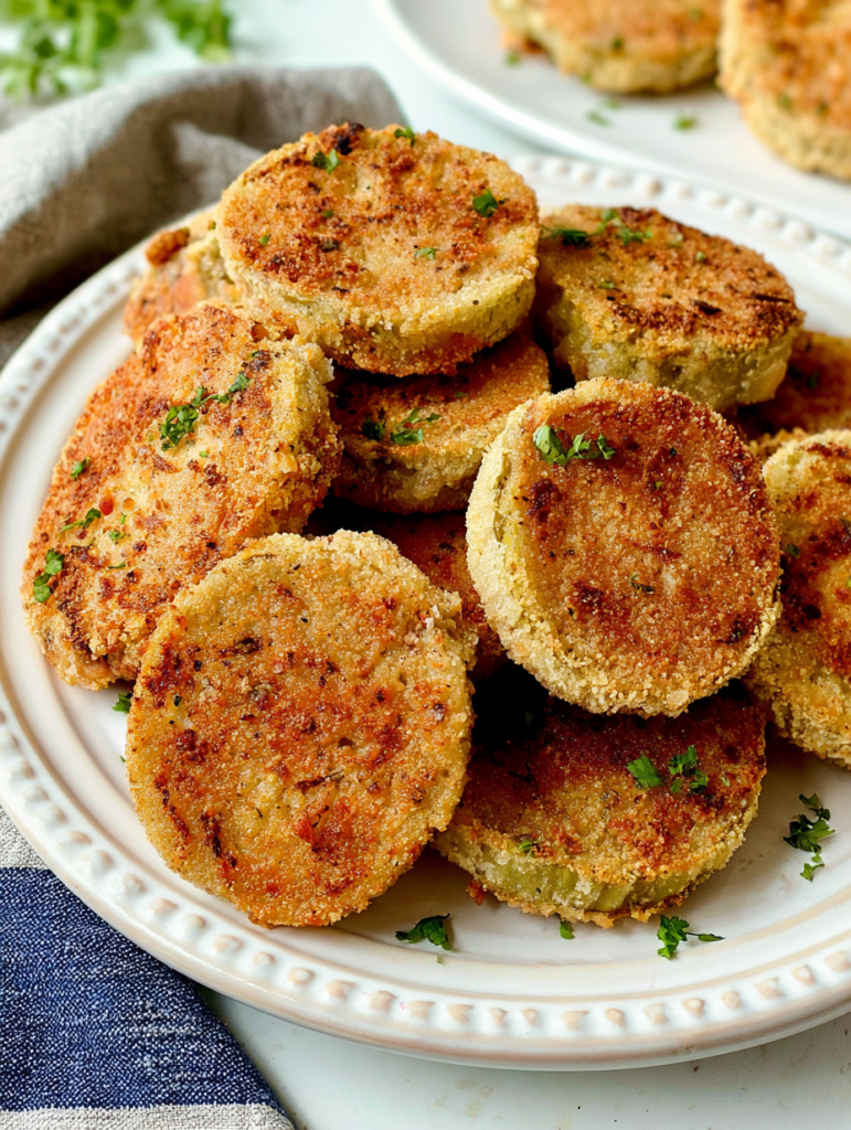 Oven Fried Green Tomatoes with Spicy Ranch