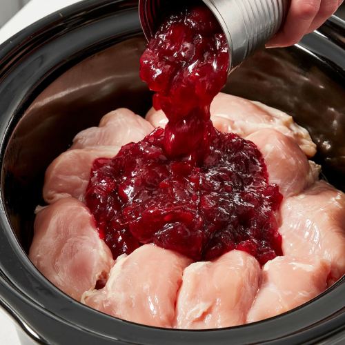Slow Cooker 3-Ingredient Cranberry Chicken