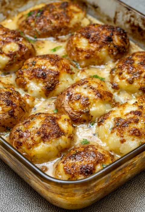 Oven Baked 3-Ingredients Buttermilk Baked Potatoes
