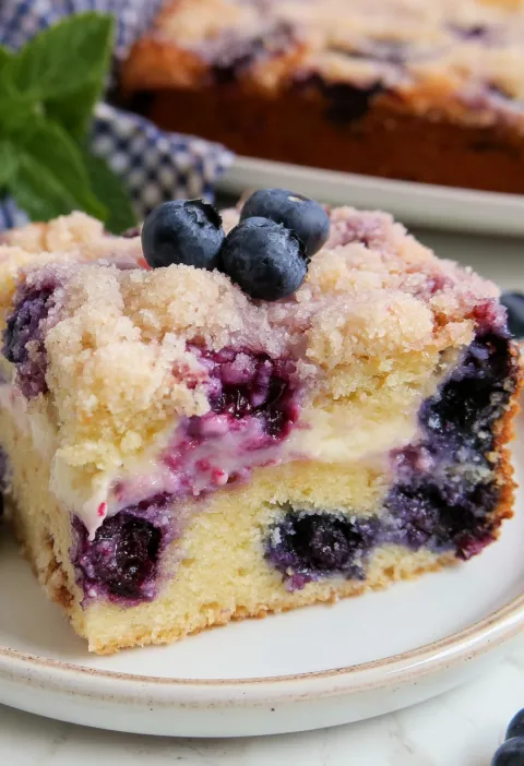 Blueberry Cream Cheese Crumb Cake