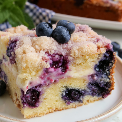 Blueberry Cream Cheese Crumb Cake