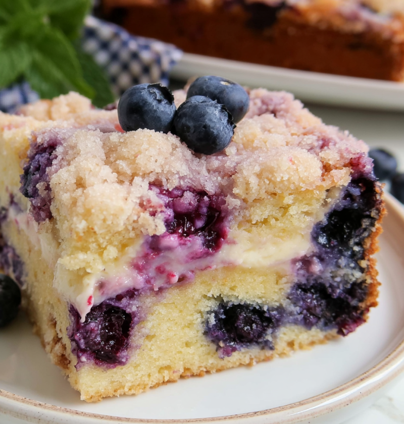 Blueberry Cream Cheese Crumb Cake