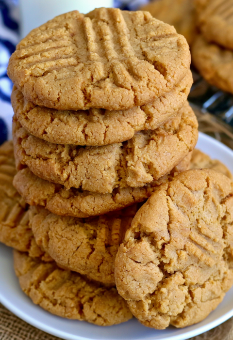 Gigantic Melt in Your Mouth Crispy Peanut Butter Cookies