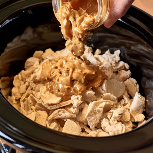 Slow Cooker 5-Ingredient Amish Peanut Butter Pie