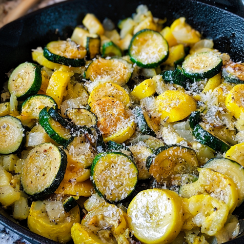 Sauteed Parmesan Zucchini and Yellow Squash