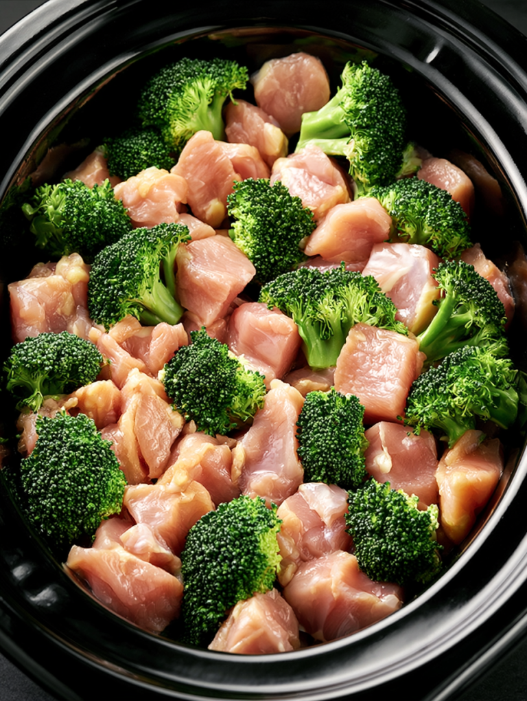 4-Ingredient Slow Cooker Teriyaki Chicken and Broccoli