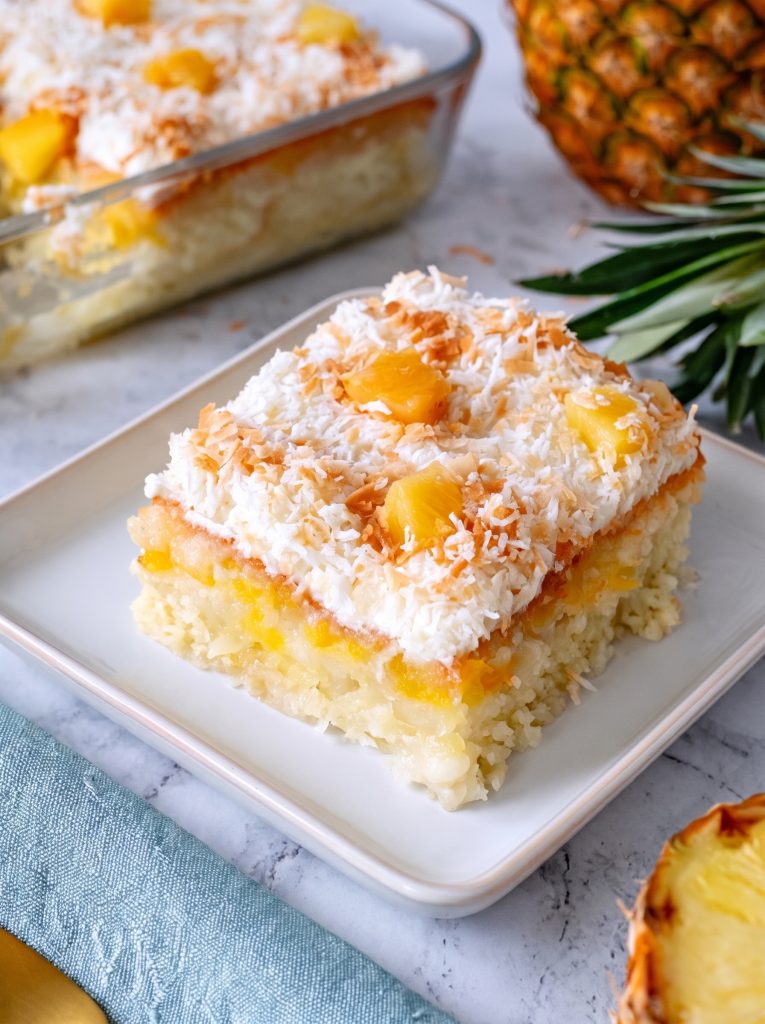 Pineapple Coconut Surprise Cake