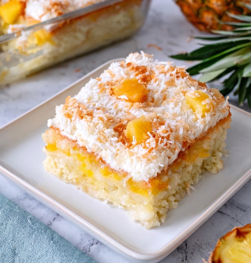 Pineapple Coconut Surprise Cake