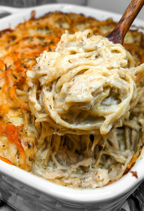 Oven Baked 4-Ingredient Chicken Tetrazzini