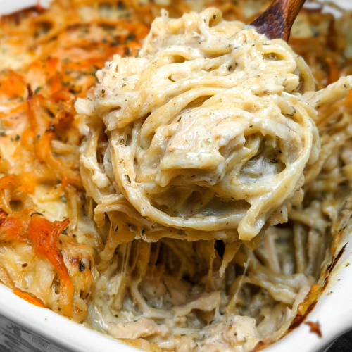 Oven Baked 4-Ingredient Chicken Tetrazzini