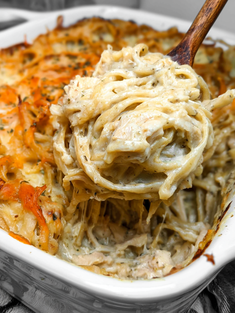 Oven Baked 4-Ingredient Chicken Tetrazzini