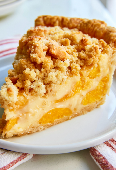 Custard Peach Pie