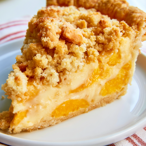 Custard Peach Pie