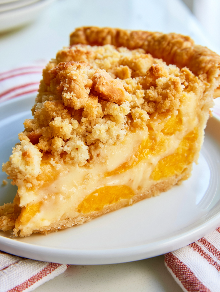 Custard Peach Pie
