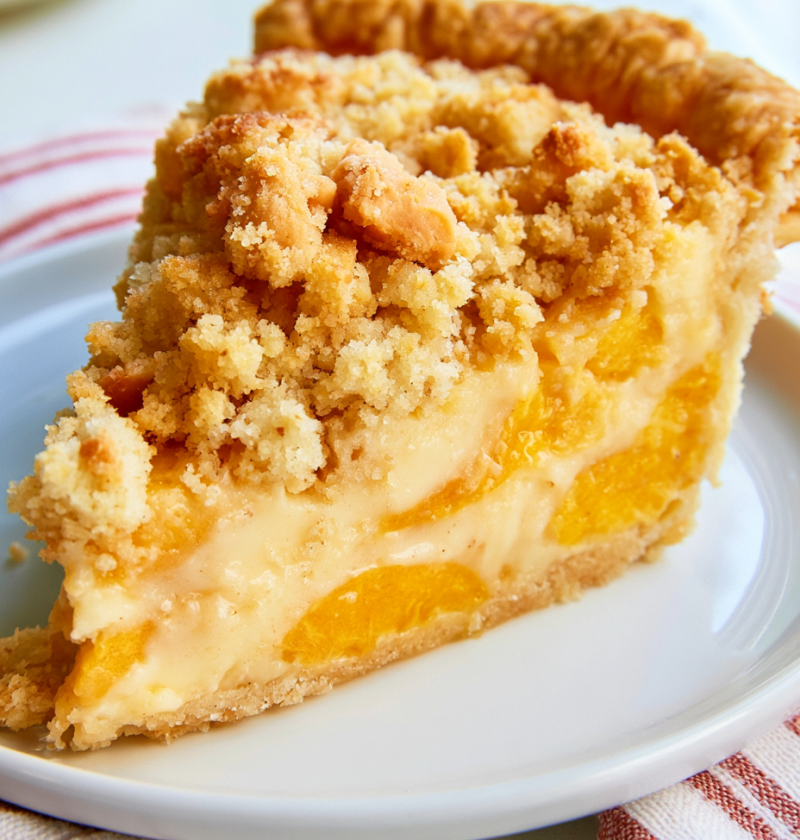 Custard Peach Pie