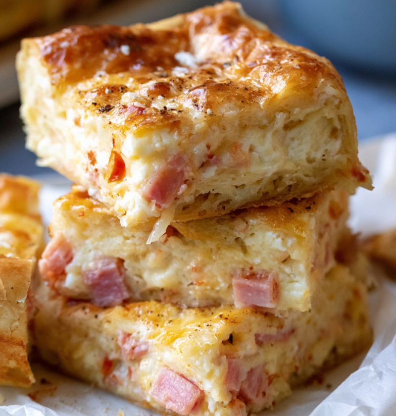 Greek Ham and Cheese Pie (Zambonopita)