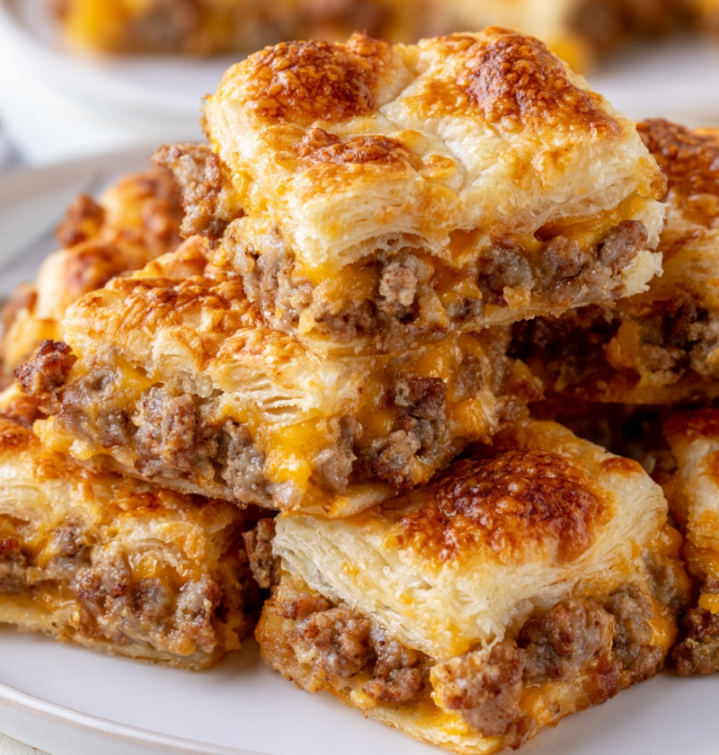Southern 3-Ingredient Cheesy Sausage Squares