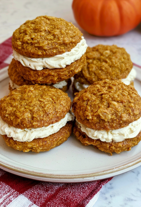Pumpkin Oatmeal Cream Pies