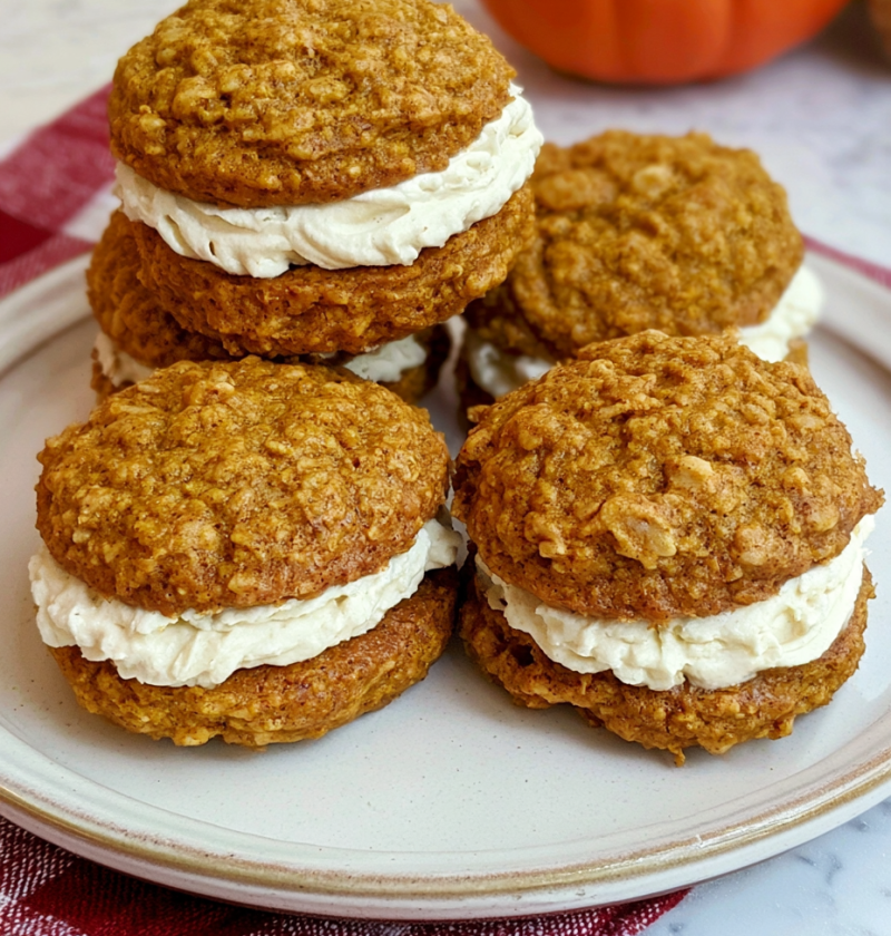 Pumpkin Oatmeal Cream Pies