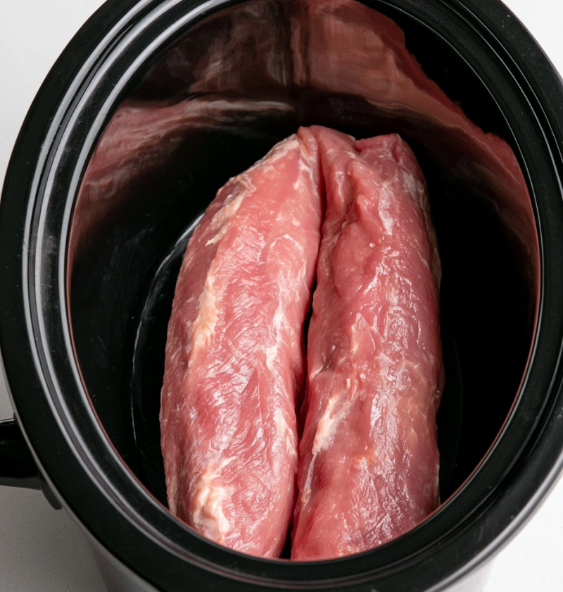 4-Ingredient Slow Cooker Savory Pork Tenderloin